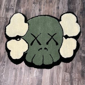 Kaws head logo custom rug